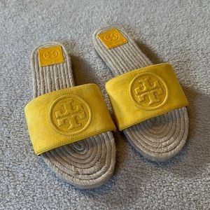 Yellow Suede Tory Burch sandals